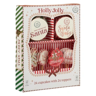 Kerst Cupcake Set Xmas Design - 48-delig - afbeelding 2