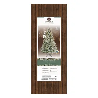 Everlands Kunstkerstboom Canada Frosted LED - 210 cm - afbeelding 6