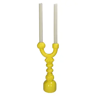 Kandelaar Stick Yellow 15x10x35 cm - afbeelding 2