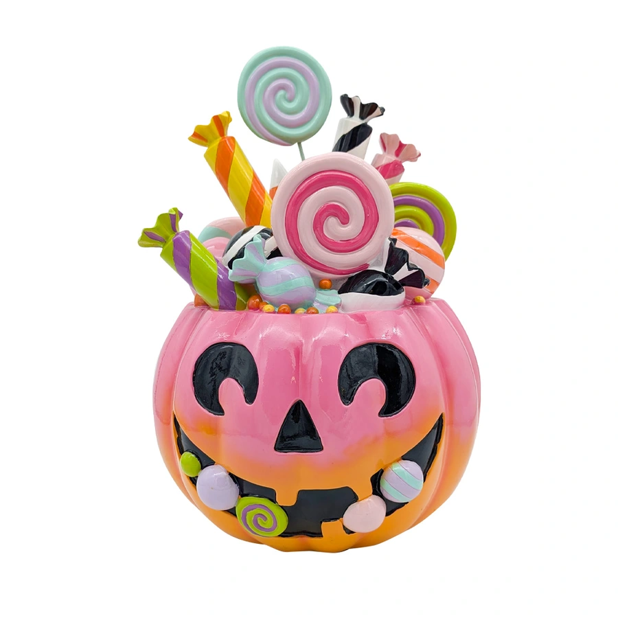 Halloween Pompoen Snoep Roze - 30x29x44 cm - afbeelding 1