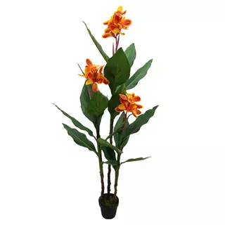 Kunstplant Canna Lily 3-Bloem 160 cm