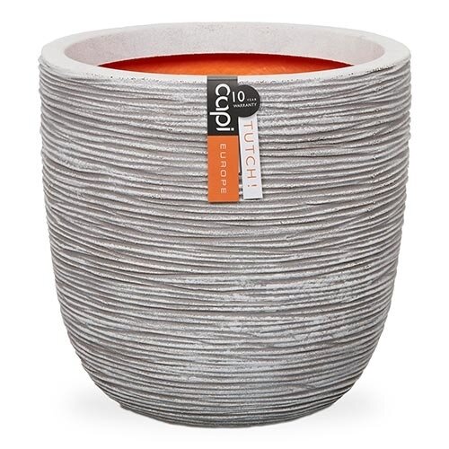 Capi Pot Bol Rib 35x34 - Ivoor