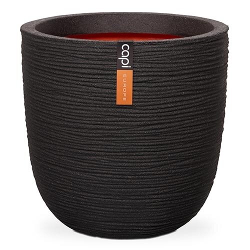 Capi Pot Bol Rib 54x52 - Zwart