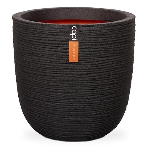 Capi Pot Bol Rib 54x52 - Zwart