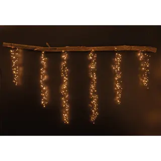 Ijspegelverlichting Cascade Cluster 7,5 m - Klassiek warm