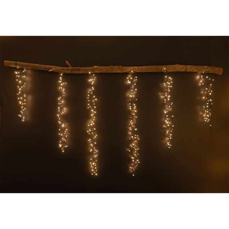 Ijspegelverlichting Cascade Cluster 7,5 m - Klassiek warm/Warm wit