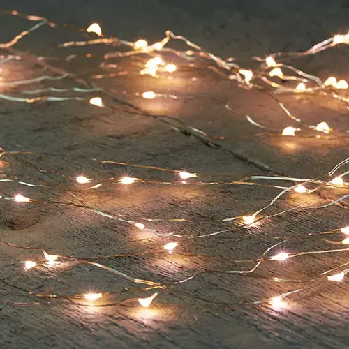 Cascade kerstverlichting 100 LED'S - Zilver - afbeelding 2