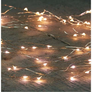 Cascade Kerstverlichting Zilverdraad 100 LED - Warm Wit