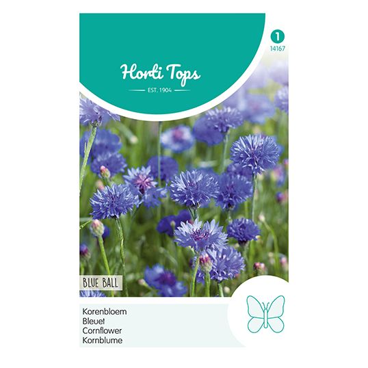 Horti Tops Centaurea, Korenbloem Blue Ball - afbeelding 1