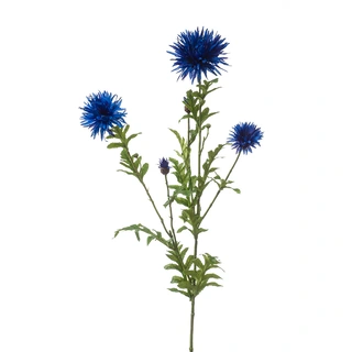 Kunst Centaurea Spray Blue - 100 cm