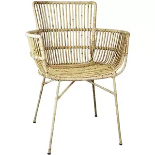 Chair Rattan/ Iron Blond