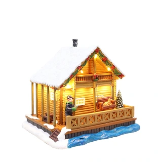 Santaville Chalet aan het Water LED - 20x16x21 cm