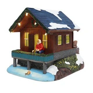 Santaville Vissers-chalet met Visser LED