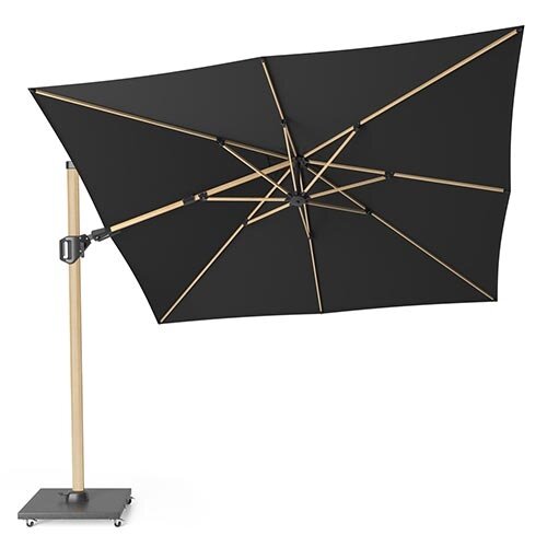 Platinum Casual Living Challenger T² Zweefparasol 3x3 Oak - Faded Black - afbeelding 1