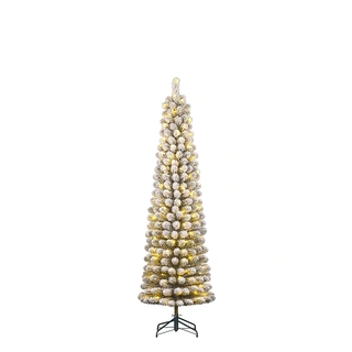 Black Box Kunstkerstboom Charlton Pilar Frosted LED Groen - Ø53x185 cm