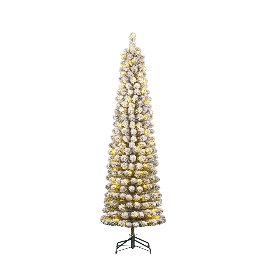 Black Box Kunstkerstboom Charlton Pilar Frosted LED Groen - Ø56x215 cm