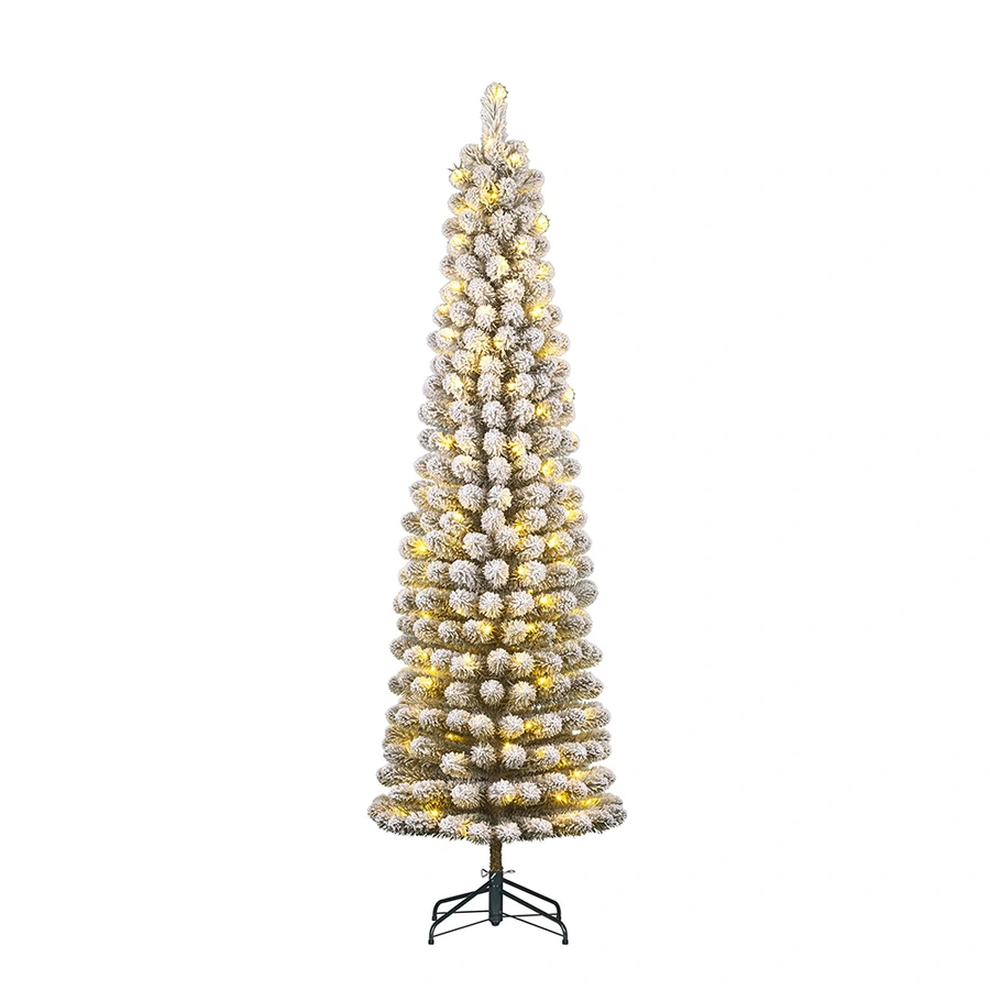 Black Box Kunstkerstboom Charlton Pilar Frosted LED Groen - Ø58x230 cm