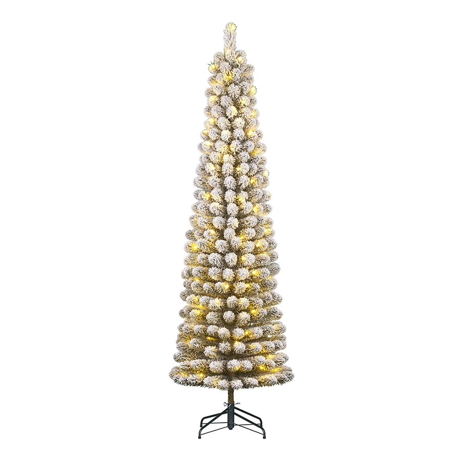 Black Box Kunstkerstboom Charlton Pilar Frosted LED Groen - Ø63x260 cm