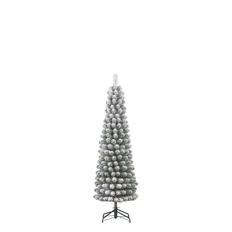 Kunstkerstboom Smal Charlton Pilar Frosted Groen - 155 cm