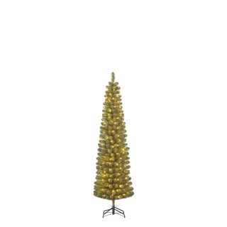 Kunstkerstboom Smal Charlton Pilar LED Groen - 155 cm