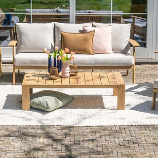 Garden Impressions Chicago Salontafel Teaklook - 125 cm - afbeelding 8