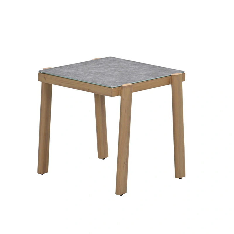 Garden Impressions Chicago Bijzettafel Teaklook - 48x48x50 cm - afbeelding 1