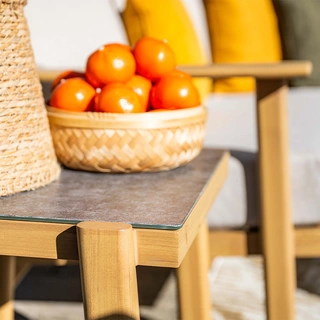 Garden Impressions Chicago Bijzettafel Teaklook - 48x48x50 cm - afbeelding 4