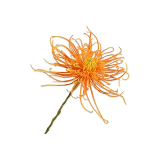 Kunstbloem Chrysant Steel Geel/Oranje - 71 cm - afbeelding 1