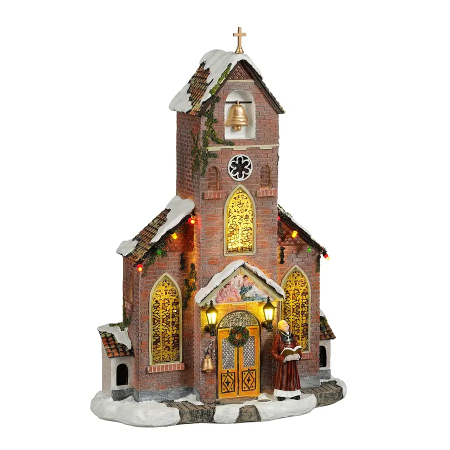 Luville Church With Priest
