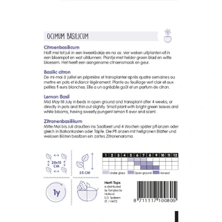 Horti Tops Basilicum Citroensmaak - afbeelding 2