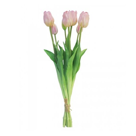 Kunst Bosje Tulpen Sally 47 cm - Roze