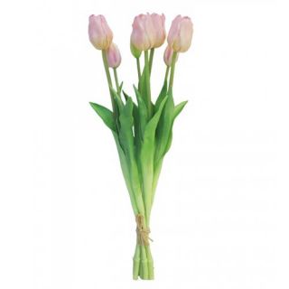 Kunst Bosje Tulpen Sally 47 cm - Roze