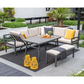 Garden Impressions Corsica Lounge- diningset Rechts - Desert Sand - afbeelding 6