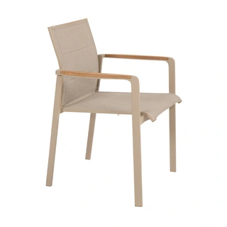 4 Seasons Outdoor Cortina Dining Tuinstoel - Latte - afbeelding 2