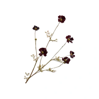 Kunstbloem Cosmos Bordeaux - 77 cm