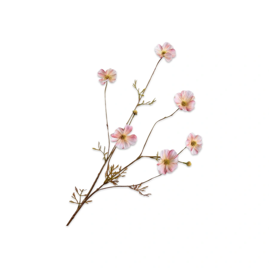 Kunstbloem Cosmos Creme/Roze - 77 cm
