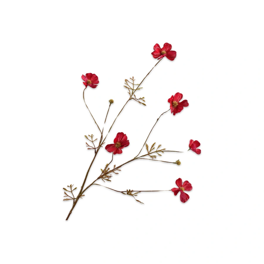 Kunstbloem Cosmos Rood - 77 cm - afbeelding 1