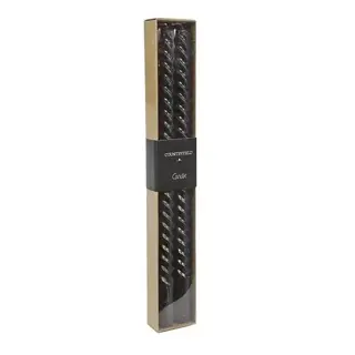 Countryfield Kaars Twirly 30 cm 2 st. - Zwart
