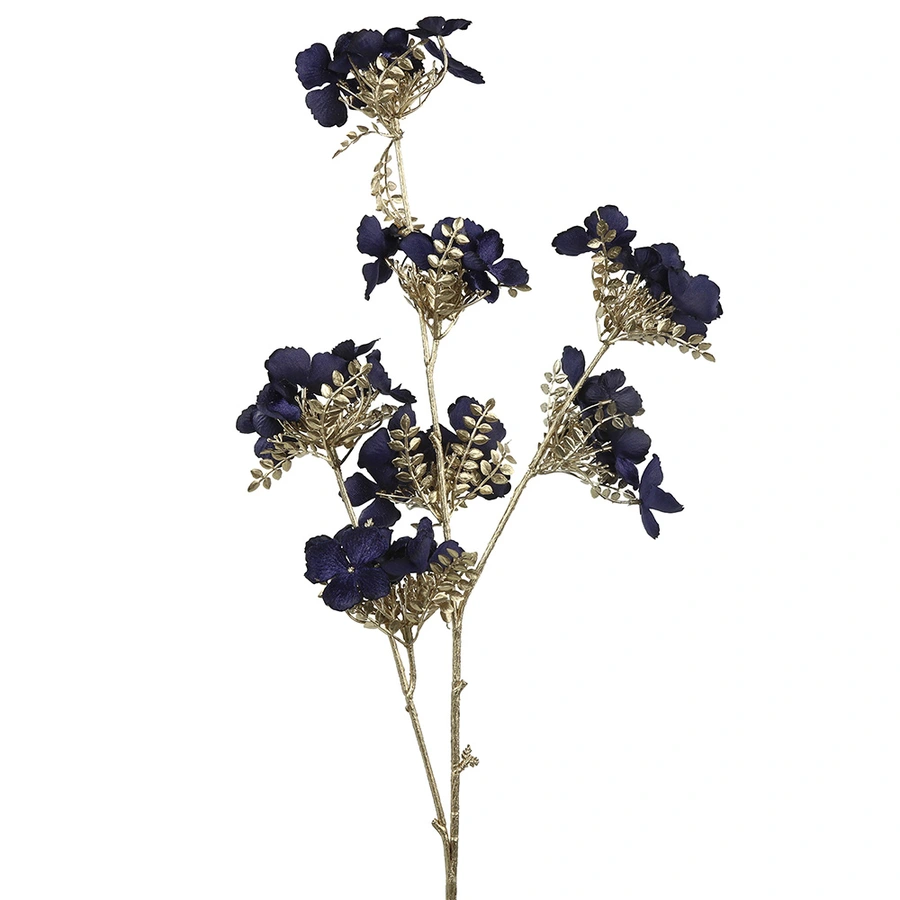 Countryfield Kunstbloem Hydrangea Donkerblauw - 84 cm