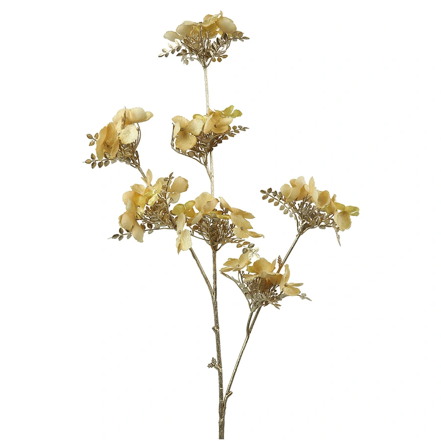 Countryfield Kunstbloem Hydrangea Geel - 84 cm