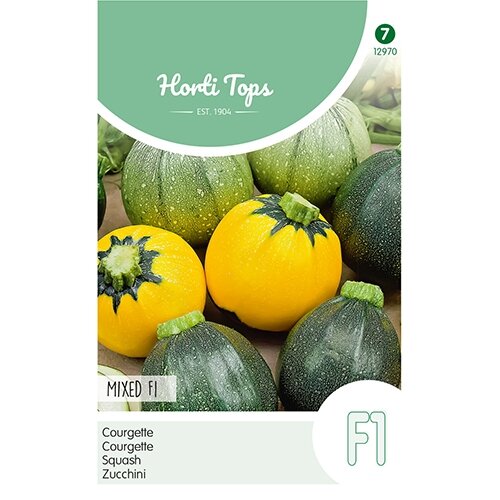 Horti Tops Courgette Ronde F1 soorten, gemengde kleuren - afbeelding 1