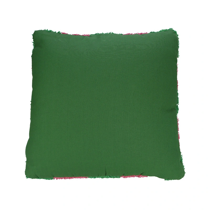 Sierkussen Geblokt Groen/Roze - 45x45 cm - afbeelding 2