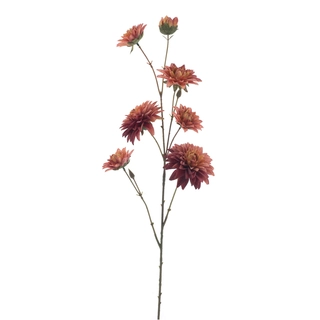 Kunstbloem Dahlia Spray Monica Peach - 96 cm