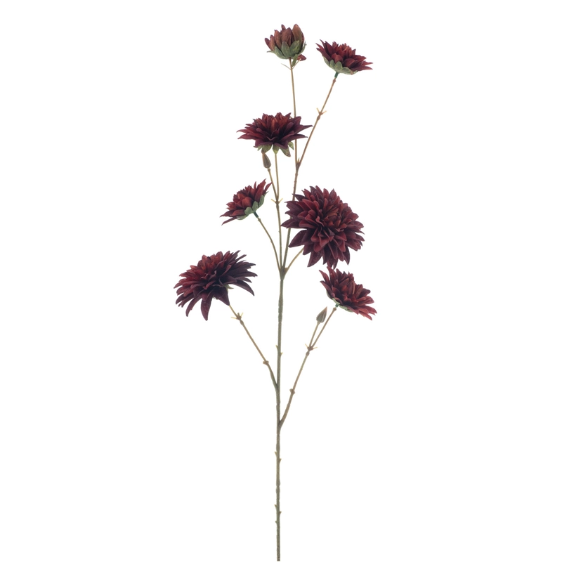Kunstbloem Dahlia Spray Monica Rood - 96 cm