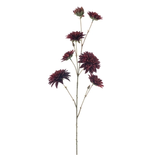 Kunstbloem Dahlia Spray Monica Rood - 96 cm
