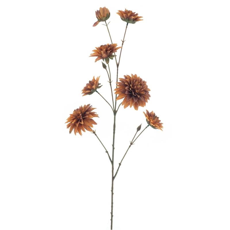 Kunstbloem Dahlia Spray Monica Geel - 96 cm
