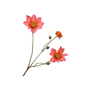 Kunstbloem Dahlia Roze - 65 cm - afbeelding 6