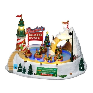 Lemax Dasher's Bumper Boats
