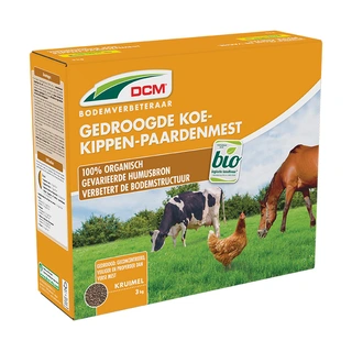 DCM Gedroogde Koe-Kippen-Paardenmest - 3 kg
