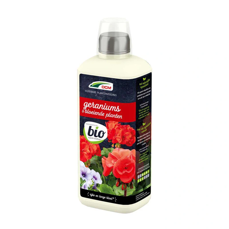 DCM Vloeibare Meststof Geraniums & Bloeiende Planten - 0,8 L